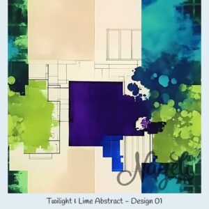 Twilight & Lime Abstract – Bild 2