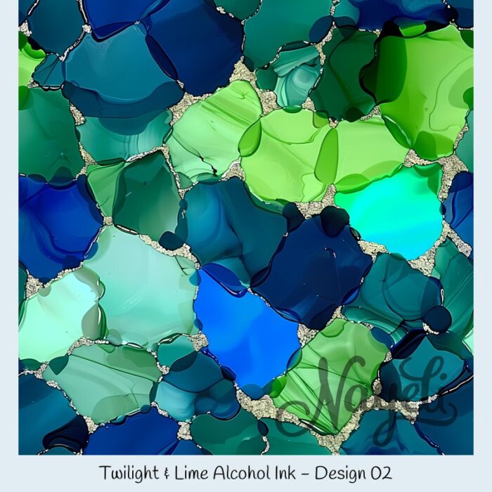 Twilight & Lime Alcohol Ink – Bild 3