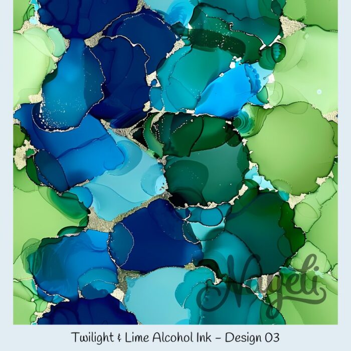 Twilight & Lime Alcohol Ink – Bild 4