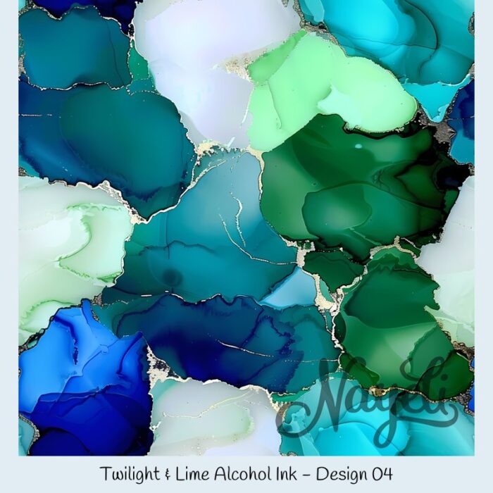 Twilight & Lime Alcohol Ink – Bild 5
