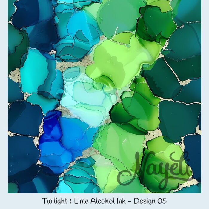 Twilight & Lime Alcohol Ink – Bild 6