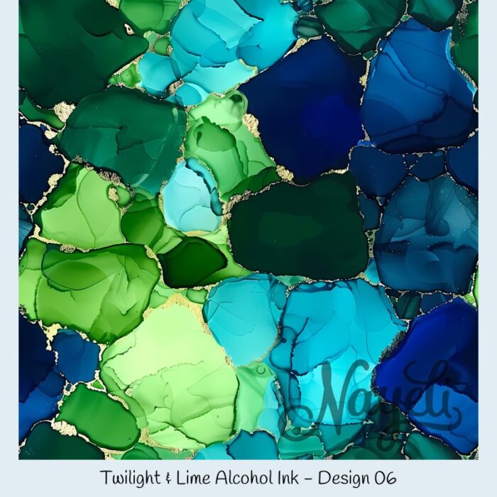 Twilight & Lime Alcohol Ink – Bild 7