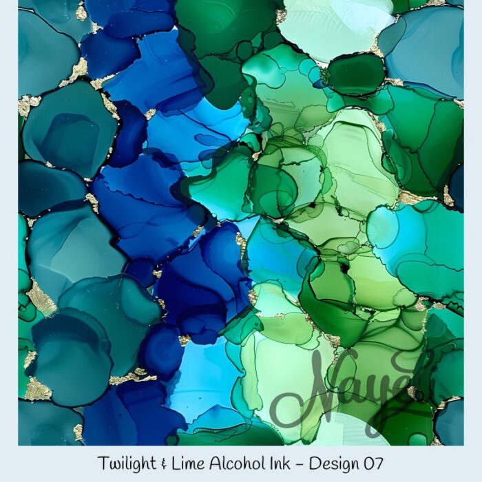 Twilight & Lime Alcohol Ink – Bild 8