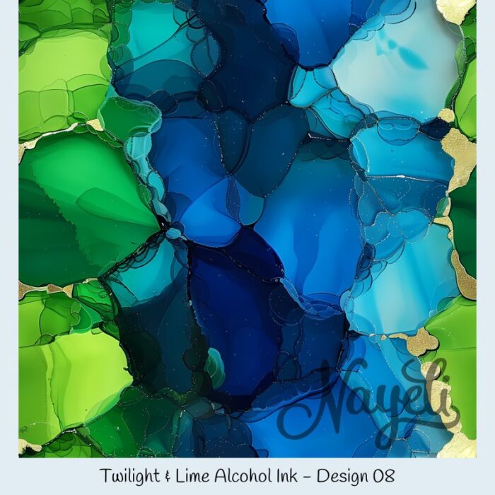 Twilight & Lime Alcohol Ink – Bild 9