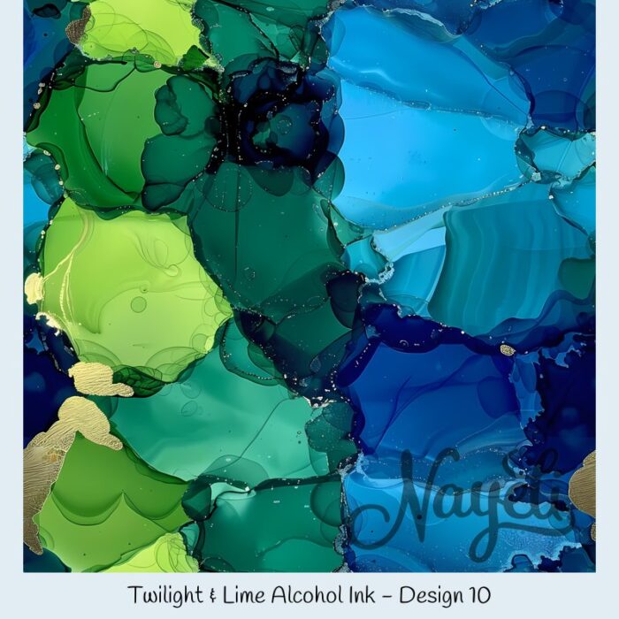 Twilight & Lime Alcohol Ink – Bild 11