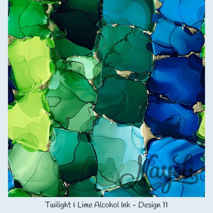 Twilight & Lime Alcohol Ink – Bild 12