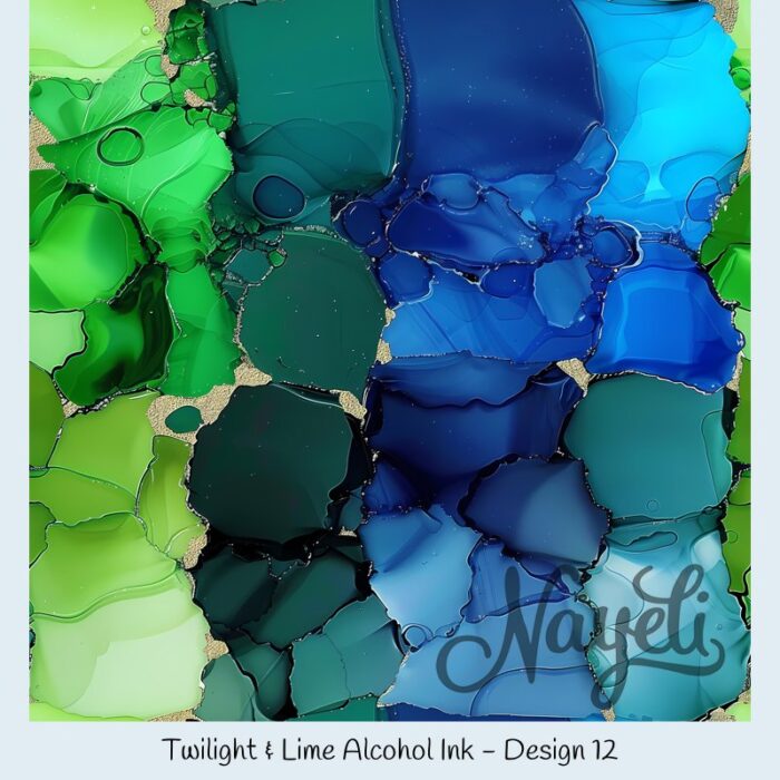Twilight & Lime Alcohol Ink – Bild 13