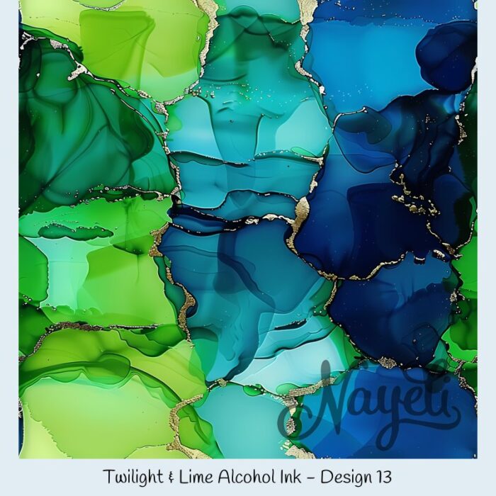Twilight & Lime Alcohol Ink – Bild 14