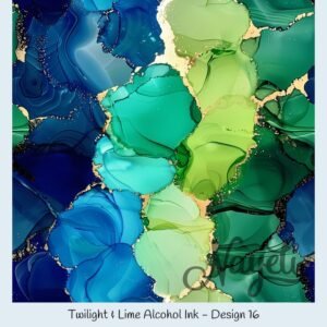 Twilight & Lime Alcohol Ink – Bild 17
