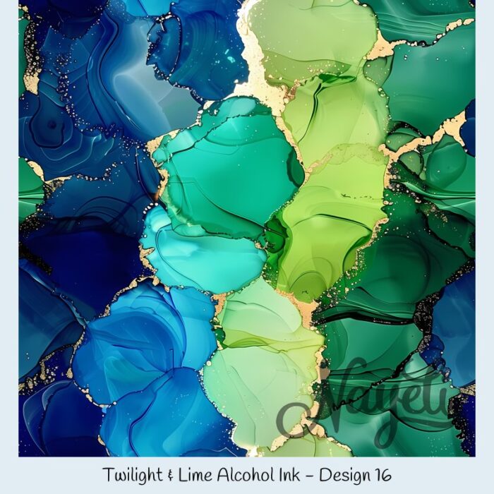 Twilight & Lime Alcohol Ink – Bild 17
