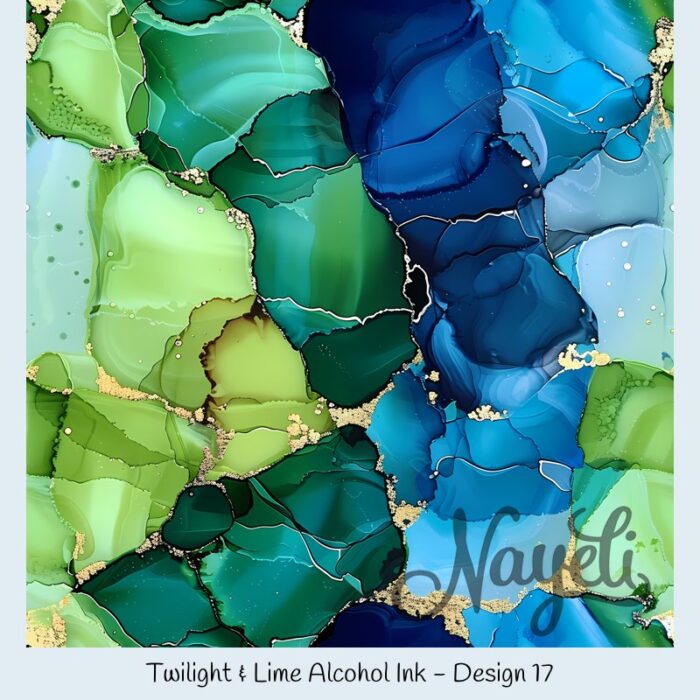 Twilight & Lime Alcohol Ink – Bild 18