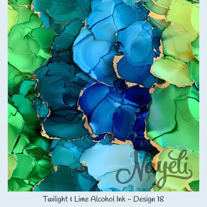 Twilight & Lime Alcohol Ink – Bild 19