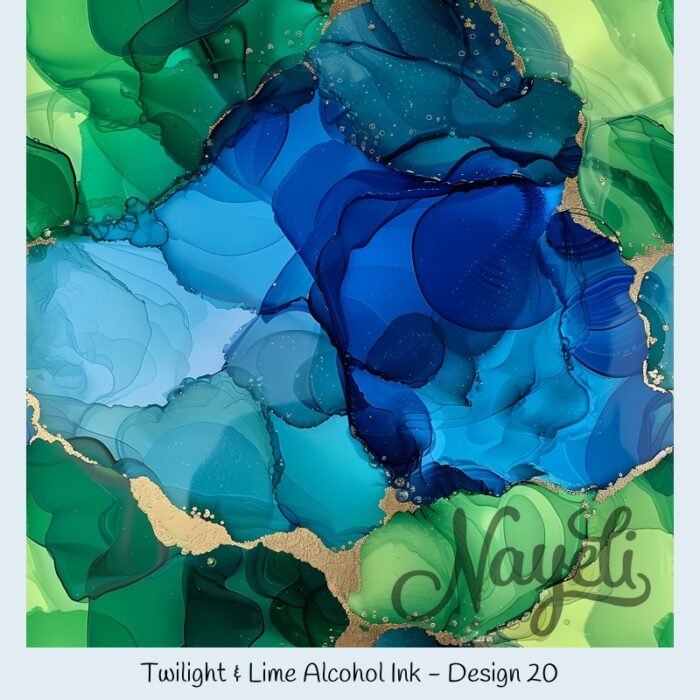 Twilight & Lime Alcohol Ink – Bild 21