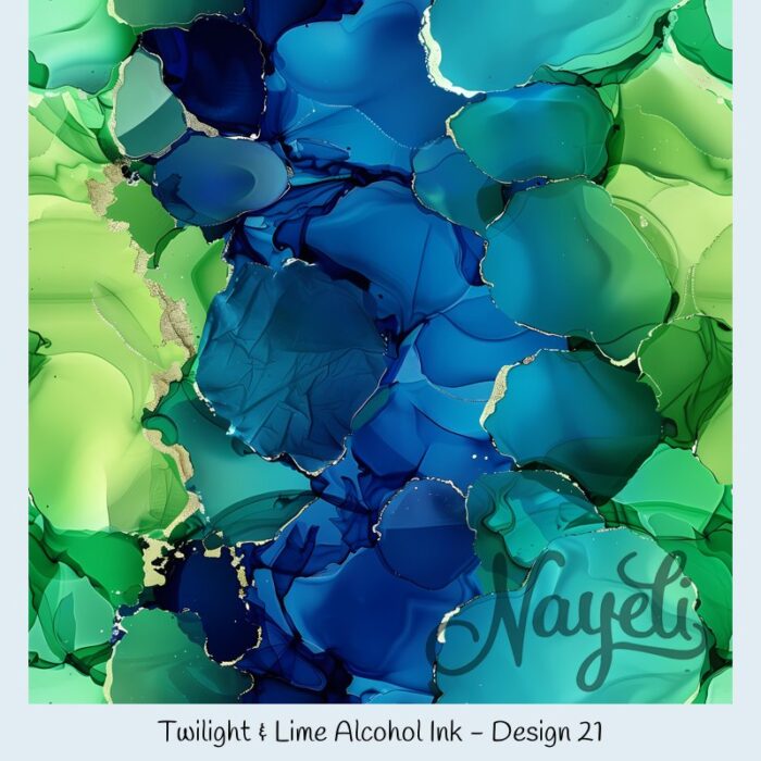Twilight & Lime Alcohol Ink – Bild 22