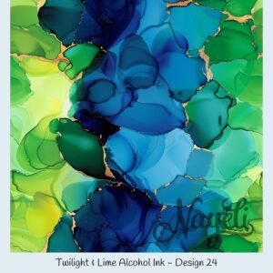 Twilight & Lime Alcohol Ink – Bild 25