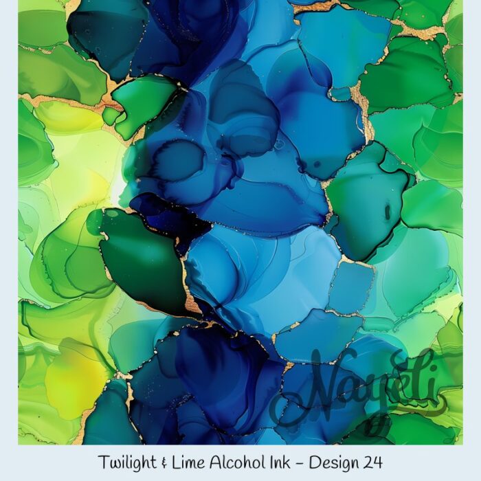 Twilight & Lime Alcohol Ink – Bild 25