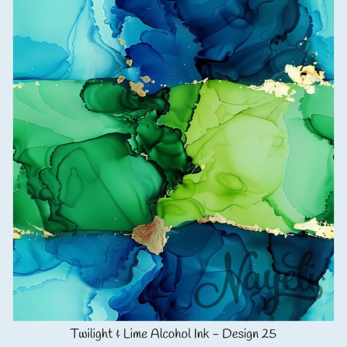 Twilight & Lime Alcohol Ink – Bild 26