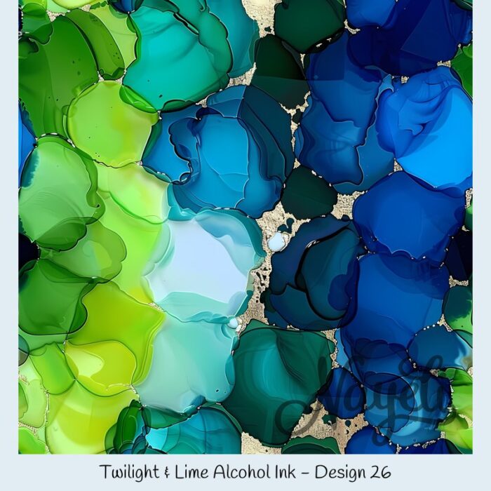 Twilight & Lime Alcohol Ink – Bild 27