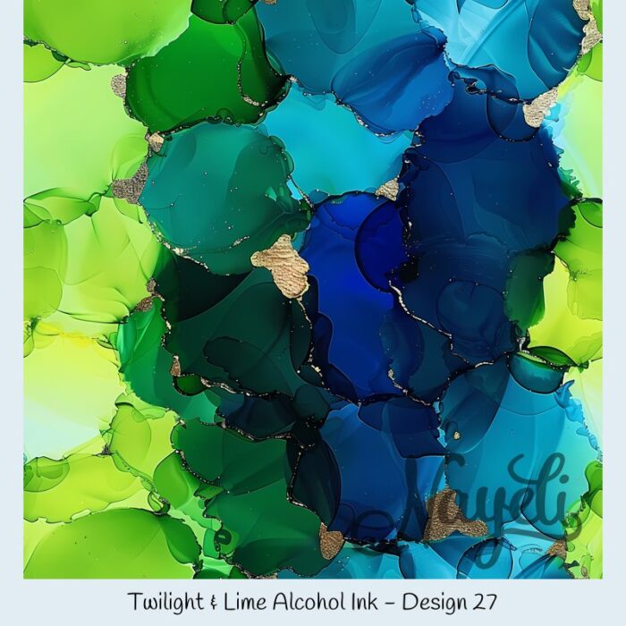 Twilight & Lime Alcohol Ink – Bild 28