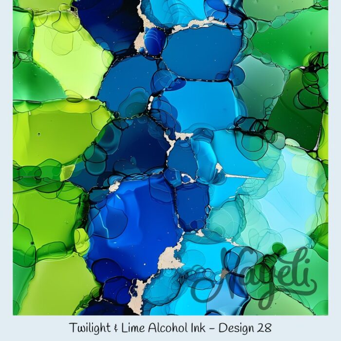 Twilight & Lime Alcohol Ink – Bild 29