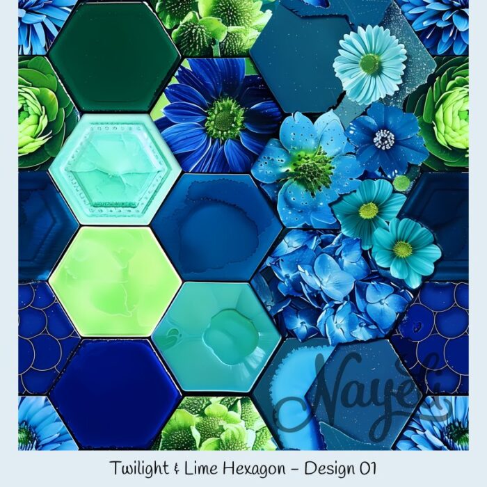 Twilight & Lime Hexagon – Bild 2