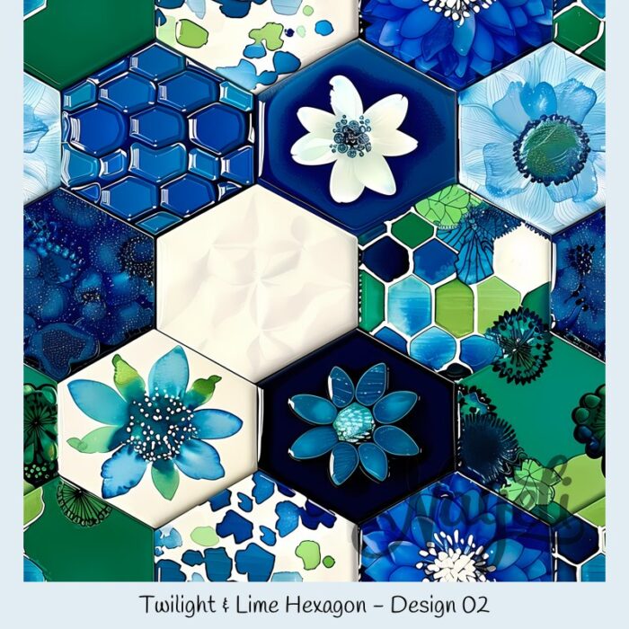 Twilight & Lime Hexagon – Bild 3