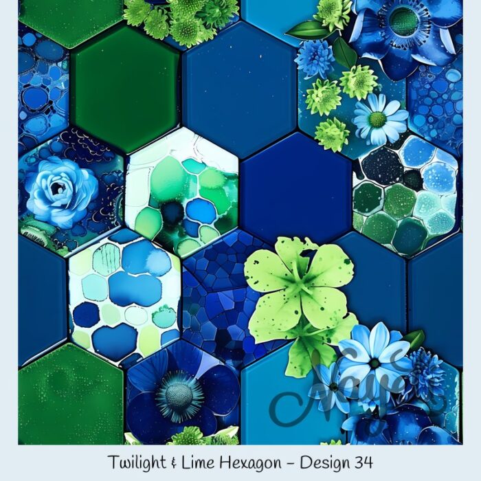Twilight & Lime Hexagon – Bild 35