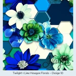 Twilight & Lime Hexagon Florals – Bild 11