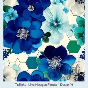 Twilight & Lime Hexagon Florals – Bild 15