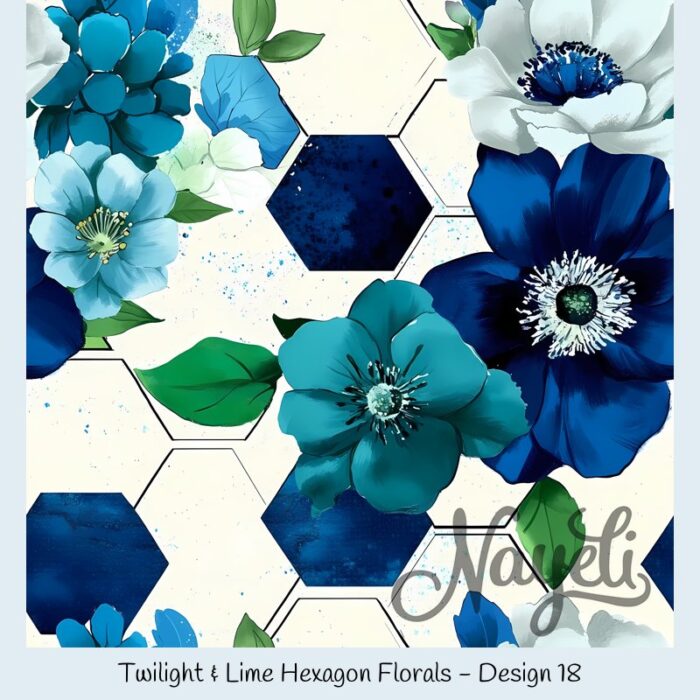 Twilight & Lime Hexagon Florals – Bild 19