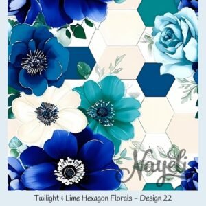 Twilight & Lime Hexagon Florals – Bild 23