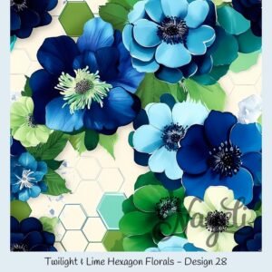 Twilight & Lime Hexagon Florals – Bild 29