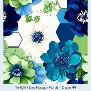 Twilight & Lime Hexagon Florals – Bild 45