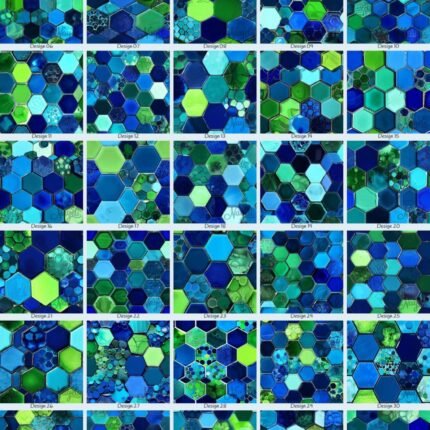 Twilight & Lime Hexagon Geometric