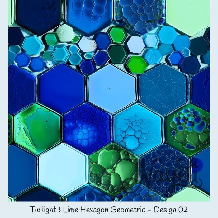 Twilight & Lime Hexagon Geometric – Bild 3