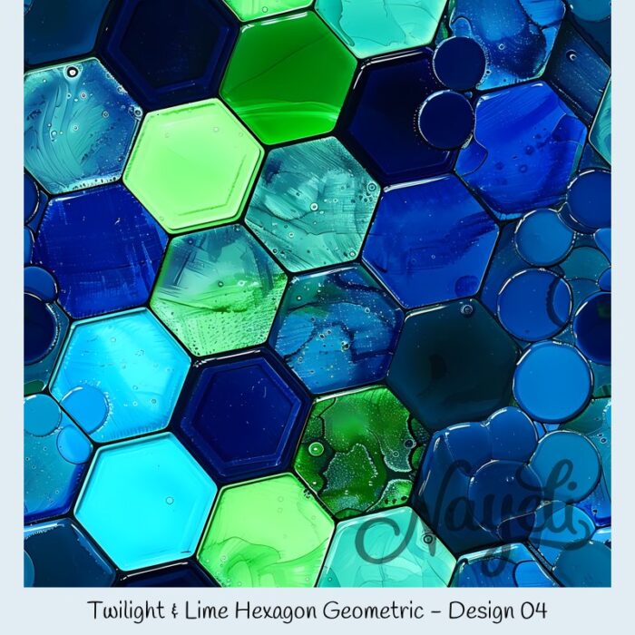 Twilight & Lime Hexagon Geometric – Bild 5