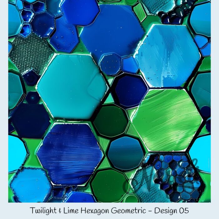 Twilight & Lime Hexagon Geometric – Bild 6