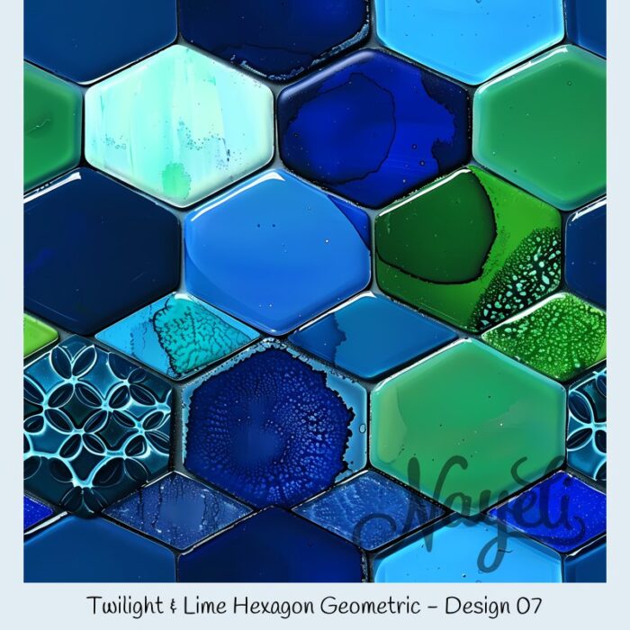 Twilight & Lime Hexagon Geometric – Bild 8