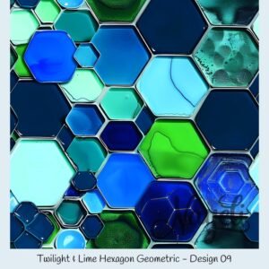 Twilight & Lime Hexagon Geometric – Bild 10
