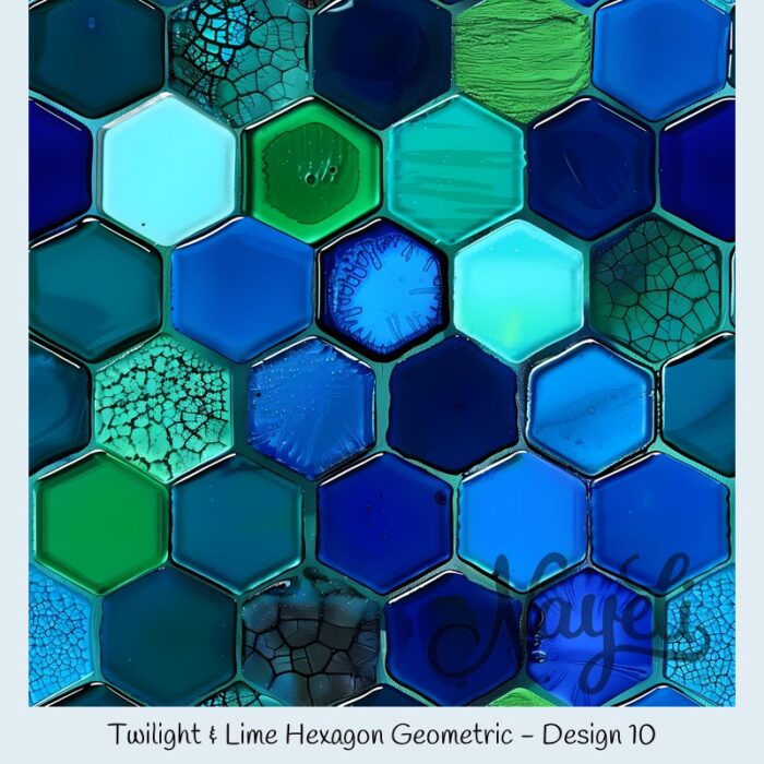 Twilight & Lime Hexagon Geometric – Bild 11