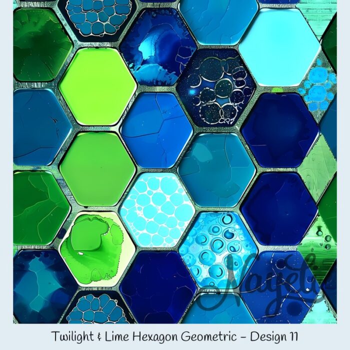 Twilight & Lime Hexagon Geometric – Bild 12