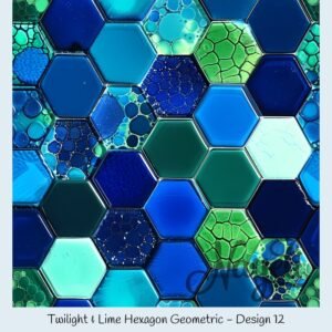 Twilight & Lime Hexagon Geometric – Bild 13