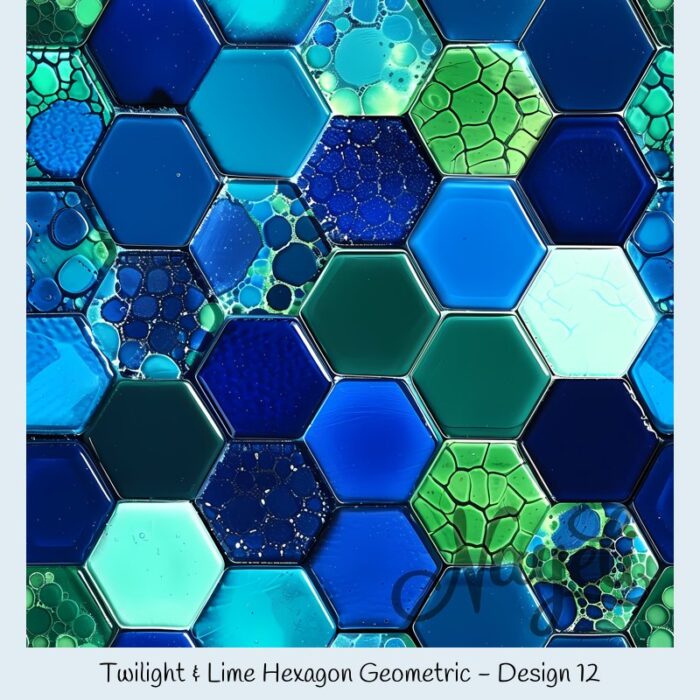 Twilight & Lime Hexagon Geometric – Bild 13