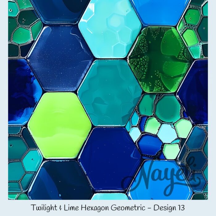 Twilight & Lime Hexagon Geometric – Bild 14