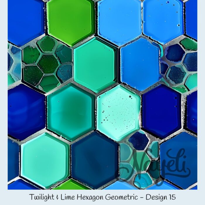 Twilight & Lime Hexagon Geometric – Bild 16