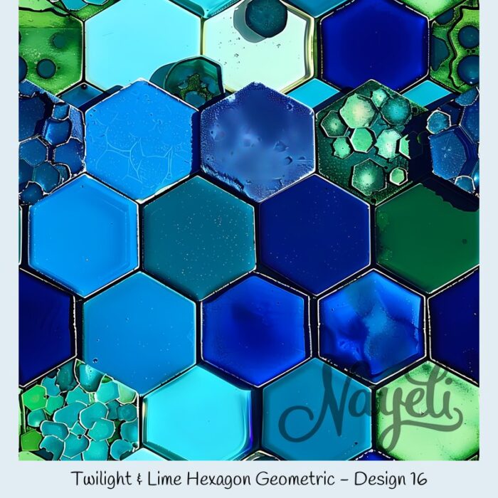 Twilight & Lime Hexagon Geometric – Bild 17