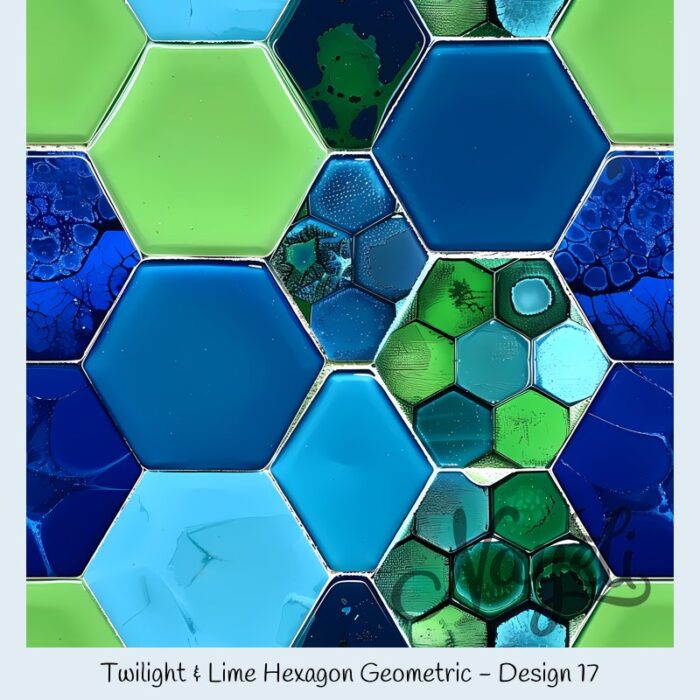 Twilight & Lime Hexagon Geometric – Bild 18
