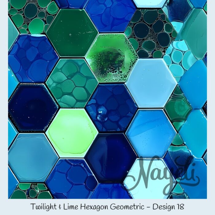Twilight & Lime Hexagon Geometric – Bild 19