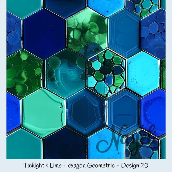 Twilight & Lime Hexagon Geometric – Bild 21