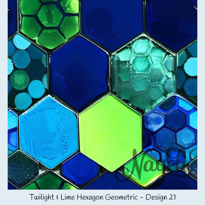 Twilight & Lime Hexagon Geometric – Bild 22